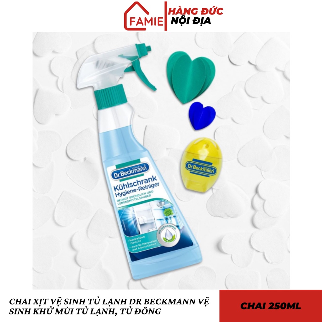 Chai xịt vệ sinh Dr.Beckmann khử mùi diệt khuẩn tủ lạnh, chai 250ml – Hàng Đức