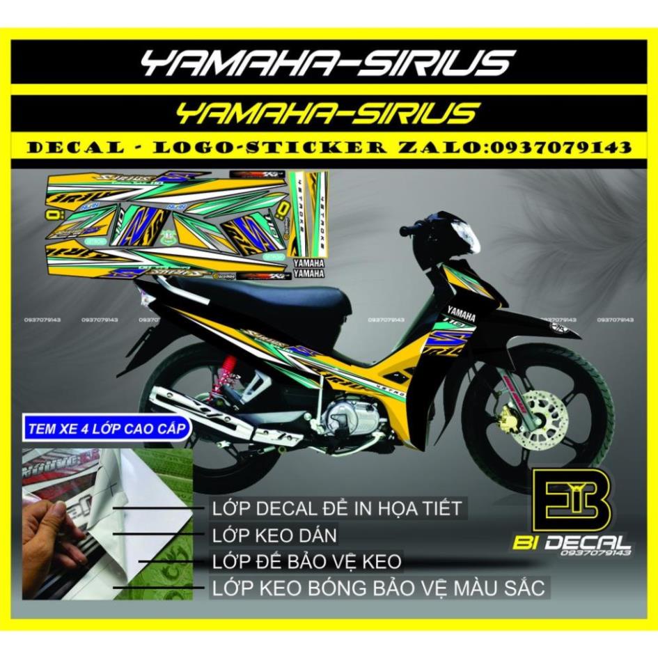 DECAL PVC 5 LỚP CHẤT LƯỢNG CAO Tem rời Sirius 011