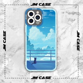 Ốp lưng iphone samsung xiaomi oppo cạnh vuông JMCase Mèo Con Trên Đường Anime Manga
