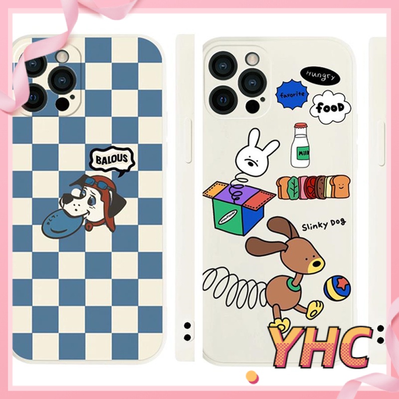 ốp iphone TPU Họa Tiết Kẻ Ô Cún Dễ Thương tương thích iPhone 6s 6splus 7 7plus 8 8plus X XS XSMAX 11 12 Pro Max Plus Promax-968