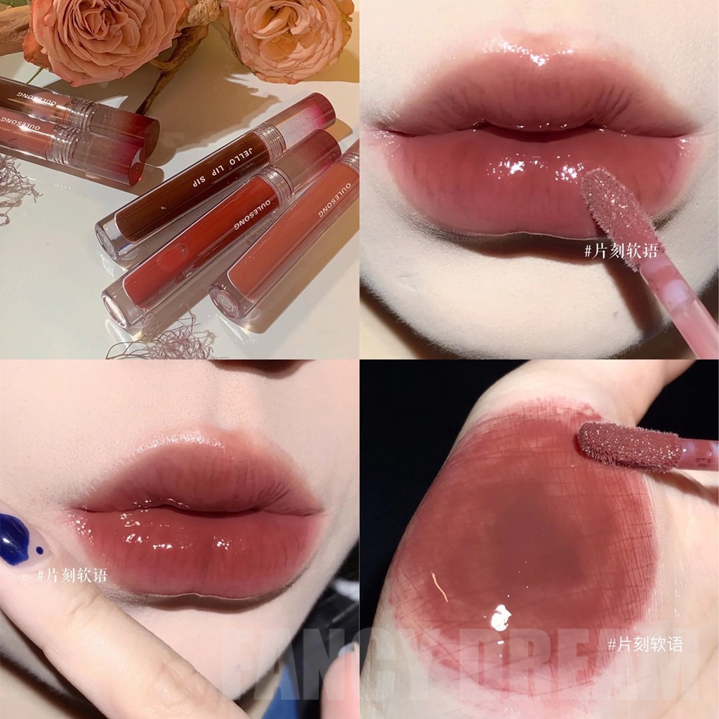 Son Bóng Oulesong dưỡng ẩm mềm mại Nuôi Dưỡng Môi Căng mọng gợi cảm Chống Thấm Nước Son33