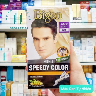 Thuốc nhuộm tóc phủ bạc Bigen Men's Speedy Color, số 101, màu đen tự nhiên, dành cho nam giới
