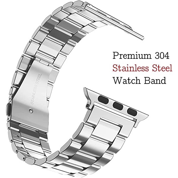 Dây đeo đồng hồ thép không gỉ thay thế thích hợp cho Apple Watch 9 8 7 6 5 4 iWatch SE 41mm 45mm 40MM 44MM Series T500