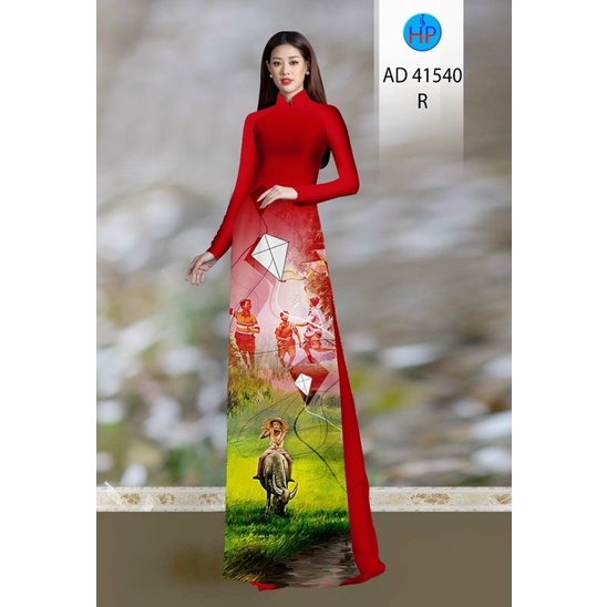 Vải may áo dài phong cảnh “Cánh Diều Tuổi Thơ”.Shop bán VẢI chưa may,KHÔNG bán áo may sẵn.Có clip vải thật