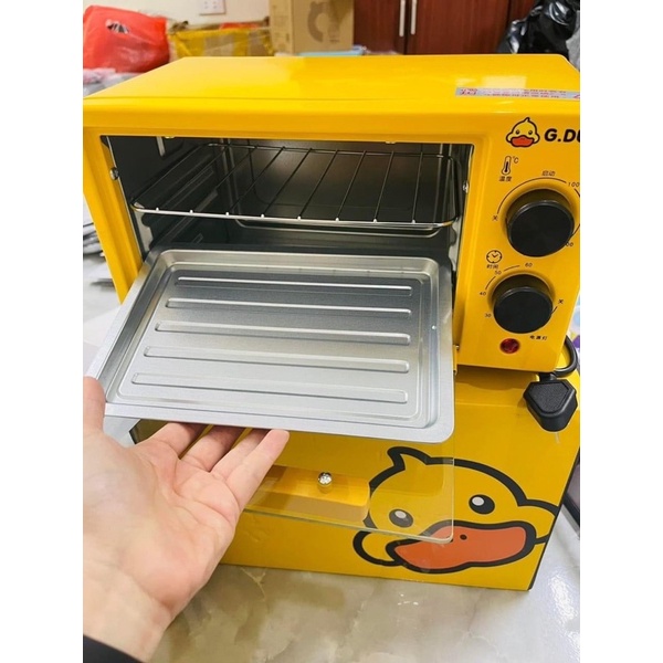 Lò nướng mini 12L 700W , Lo nướng mini G.Duck Mặt bàn Đa năng hoa văn dễ thương cho bếp gia đình