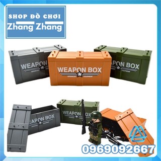 Đồ chơi Xếp hình thùng đựng vũ khí phụ kiện Súng đạn Minifigures Weapon box