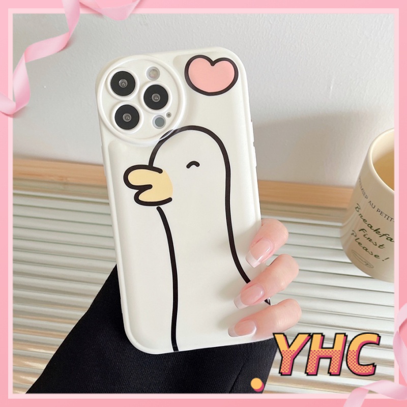 Ốp Điện Thoại Hình Chú Vịt Dễ Thương Cho iPhone 14 13 12 11 pro Max X XR XS Max 8 7 6 6s Plus se 2020-5014