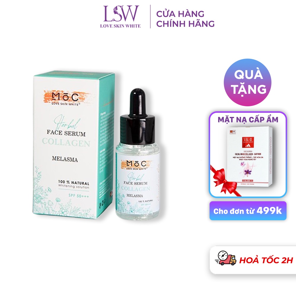 Tinh chất ngăn ngừa, làm giảm nám tàn nhang Collagen Mộc Love Skin White 25ml