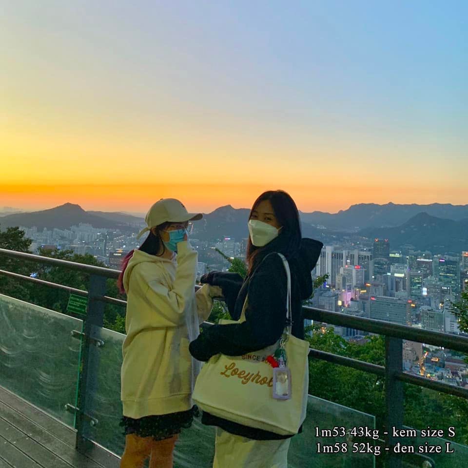 ÁO HOODIE THU ĐÔNG LOEYHOLIC FORM RỘNG BO CHUN