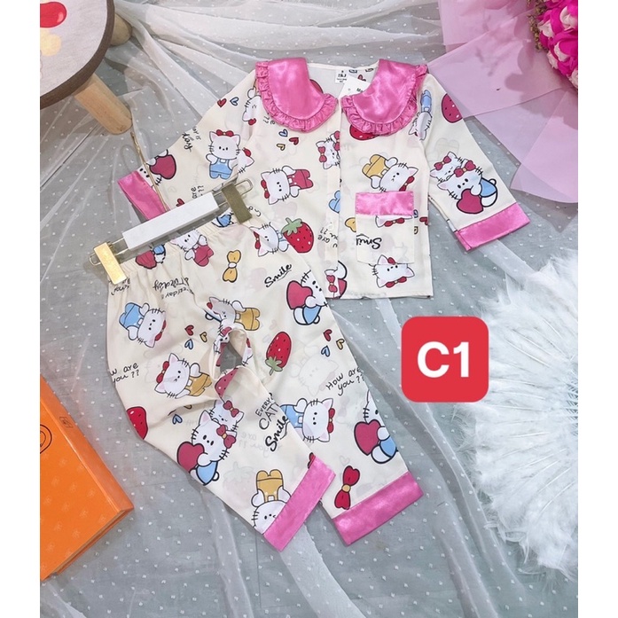 bộ pizama lụa mango sz 9-21kg