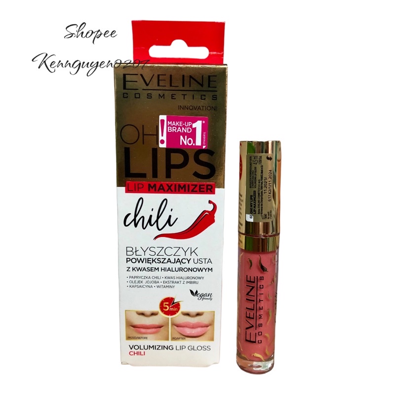 Serum Dưỡng Căng Mọng Môi EVELINE Hyaluron Lip Push-Up có mẫu mới