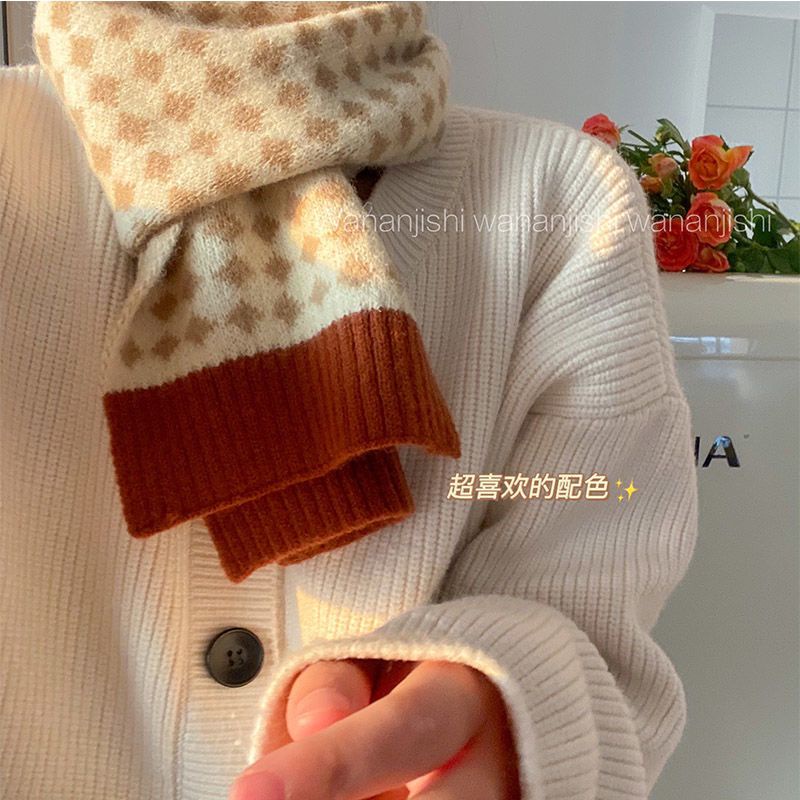 Khăn Choàng Cổ Dệt Kim Thời Trang Mùa Thu Đông Dành Cho Nữ