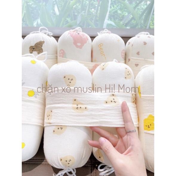 [𝑮𝑰𝑨́ 𝑯𝑼𝒀̉ 𝑫𝑰𝑬̣̂𝑻] Gối chặn xô Muslin Hàn Quốc gấu siêu xinh