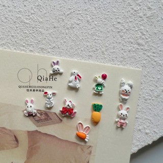 Set charm thỏ new trend 2023 trang trí móng