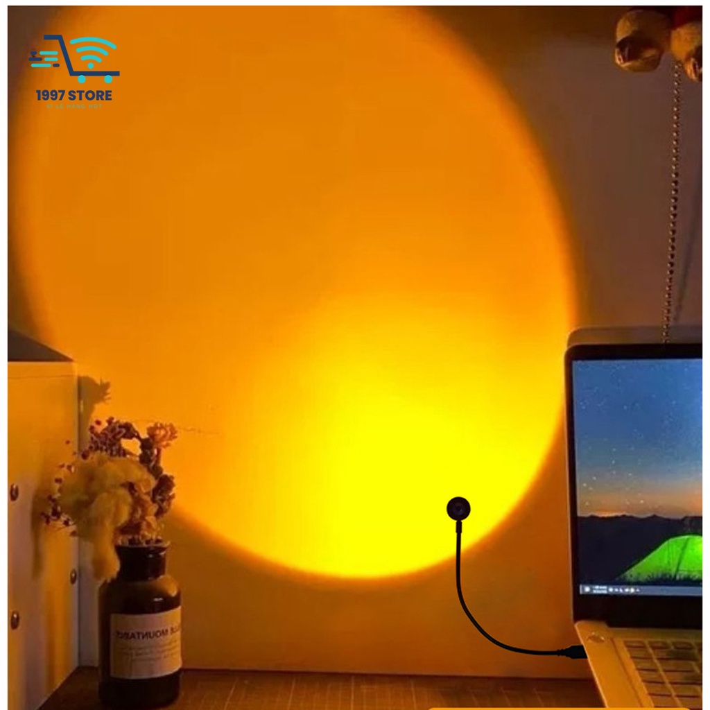 Đèn hoàng hôn phông nền có mika 5 màu , đèn led trang trí decor - loại dài 35cm