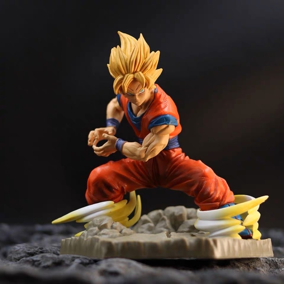 Mô hình Dragon Ball - Songoku áo đỏ ra chưởng (có vòng xoáy ở chân)