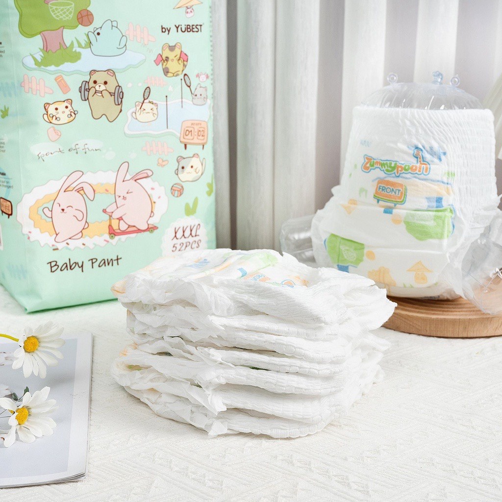 Tã / bỉm ZummyPooh by Yubest dán/quần S80/M72/L66/XL60/XXL56/XXXL52