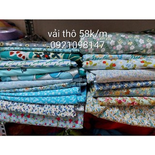 Vải thô hoa khổ 1m5