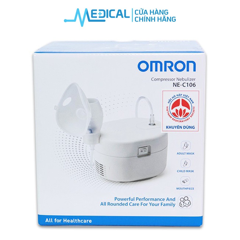 [Hoả Tốc HCM ] Máy xông mũi họng, khí dung OMRON NE-C106 chính hãng bảo hành 2 năm - MEDICAL