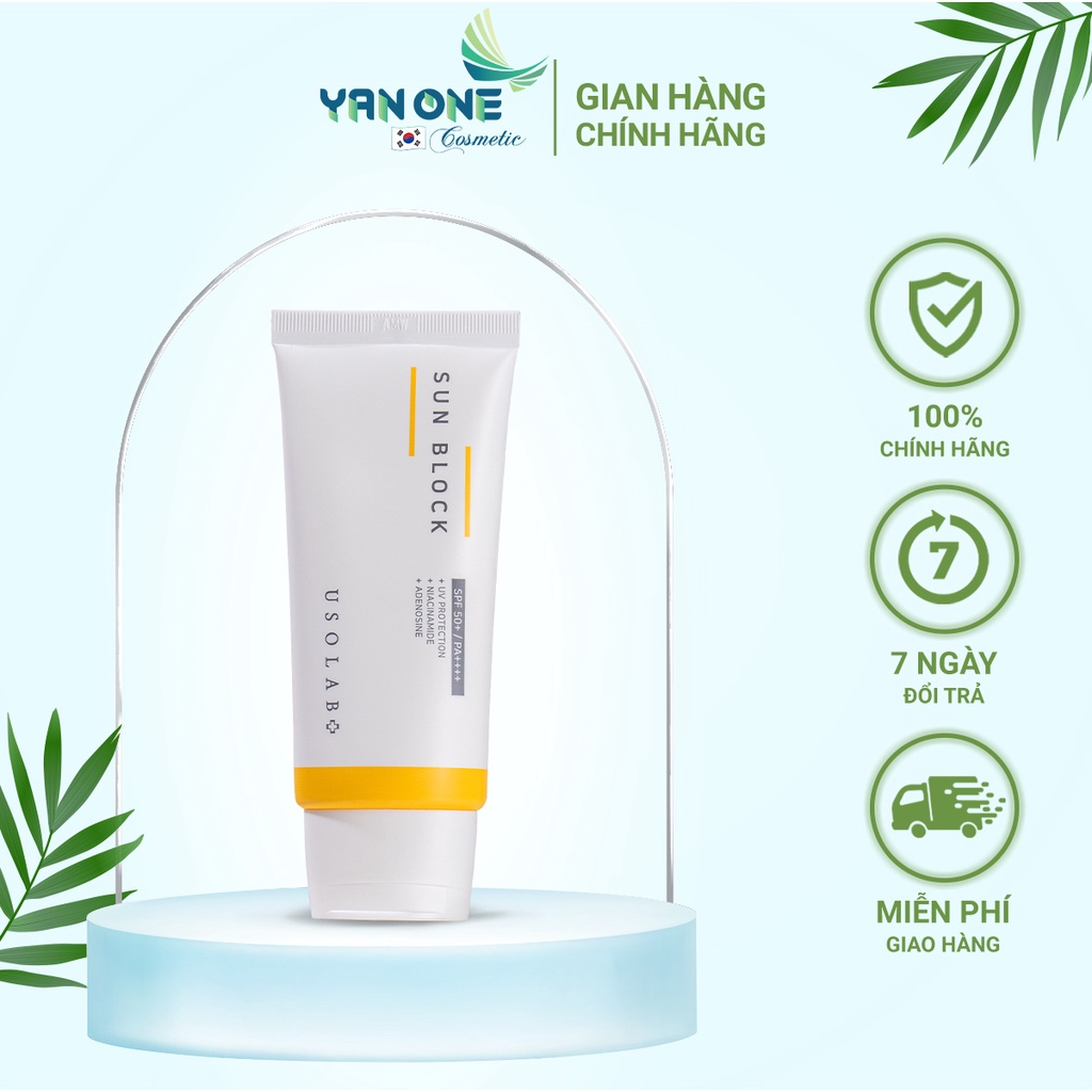 Kem chống nắng nâng tone da Usolab Sun Block Cream SPF 50+/ PA++++ 50ml - Yan One Cosmetic