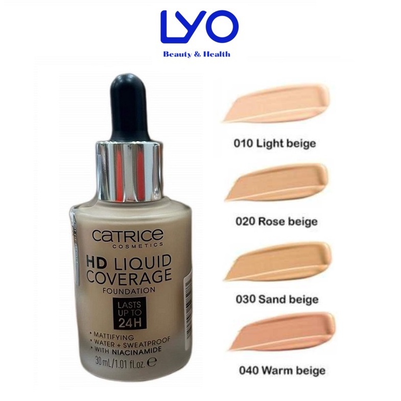 Kem Nền Catrice HD Liquid Coverage Foundation Last Upto 24h - 30ml