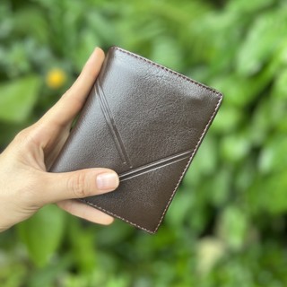 Ví đứng da thật thiết kế phong cách màu nâu vd88