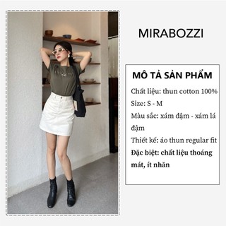 Áo thun nữ form regular fit L.I.B MIRABOZZI MTSG0015