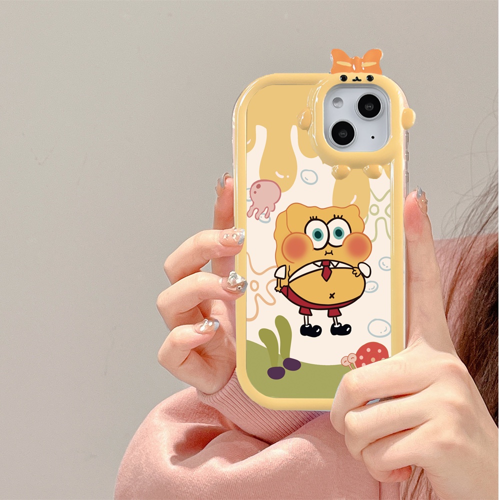 Ốp Điện Thoại TPU Mềm In Hình Spongebob Dễ Thương Cho iPhone 14 11 12 13 Pro MAX 7 8 Plus 6 6s Plus XR 14Plus XS MAX SE 2020 X