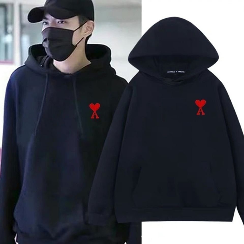 High CP value!  Ultra high! Pure cotton hoodie with embroidered 5+ letters, undergraduate style, suitable for both men and women