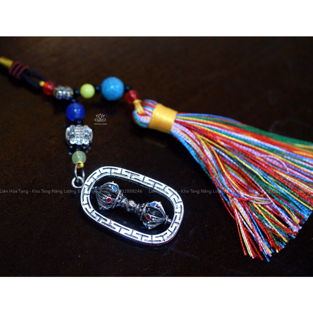 Dây treo may mắn thủ công Tây Tạng - Liên Hoa Tạng - khánh treo xe ô tô, túi xách