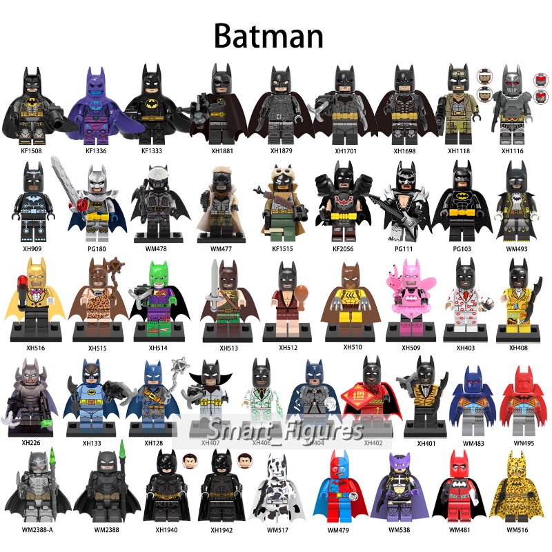 Batman Minifigures Đồ Chơi Quà Tặng Khối Xây Dựng Batman Bọc Thép Knightmare Batman Thợ Săn Catman Minifigures 50 Loại