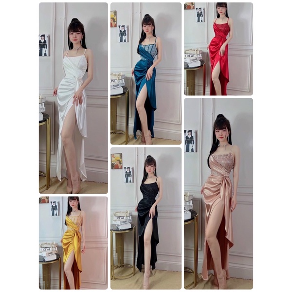 SIZE>62KG ĐẦM DẠ HỘI BODY CÚP XẺ ĐÙI ( CÓ ẢNH THẬT)