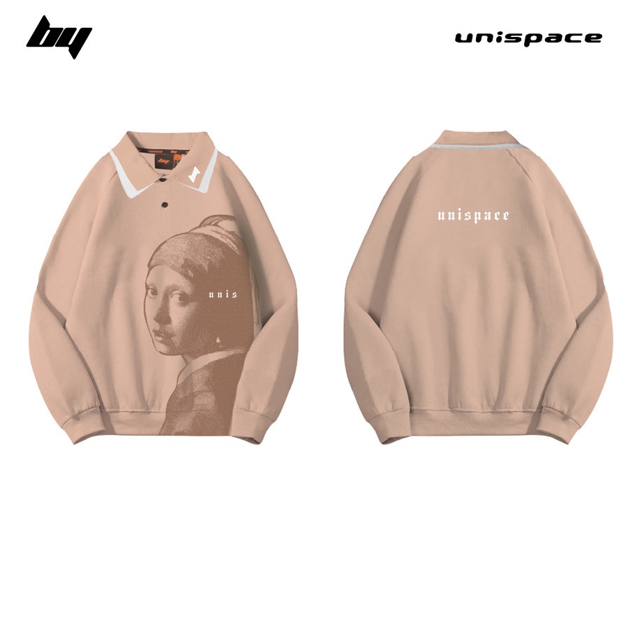 Áo sweater polo shirt local brand By UniSpace áo thun tay dài nam nữ Vermeer's Girl