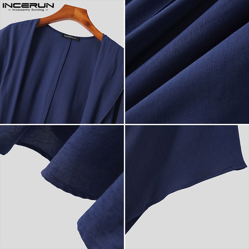 Áo choàng INCERUN phong cách Trung Hoa cổ điển thời trang cho nam