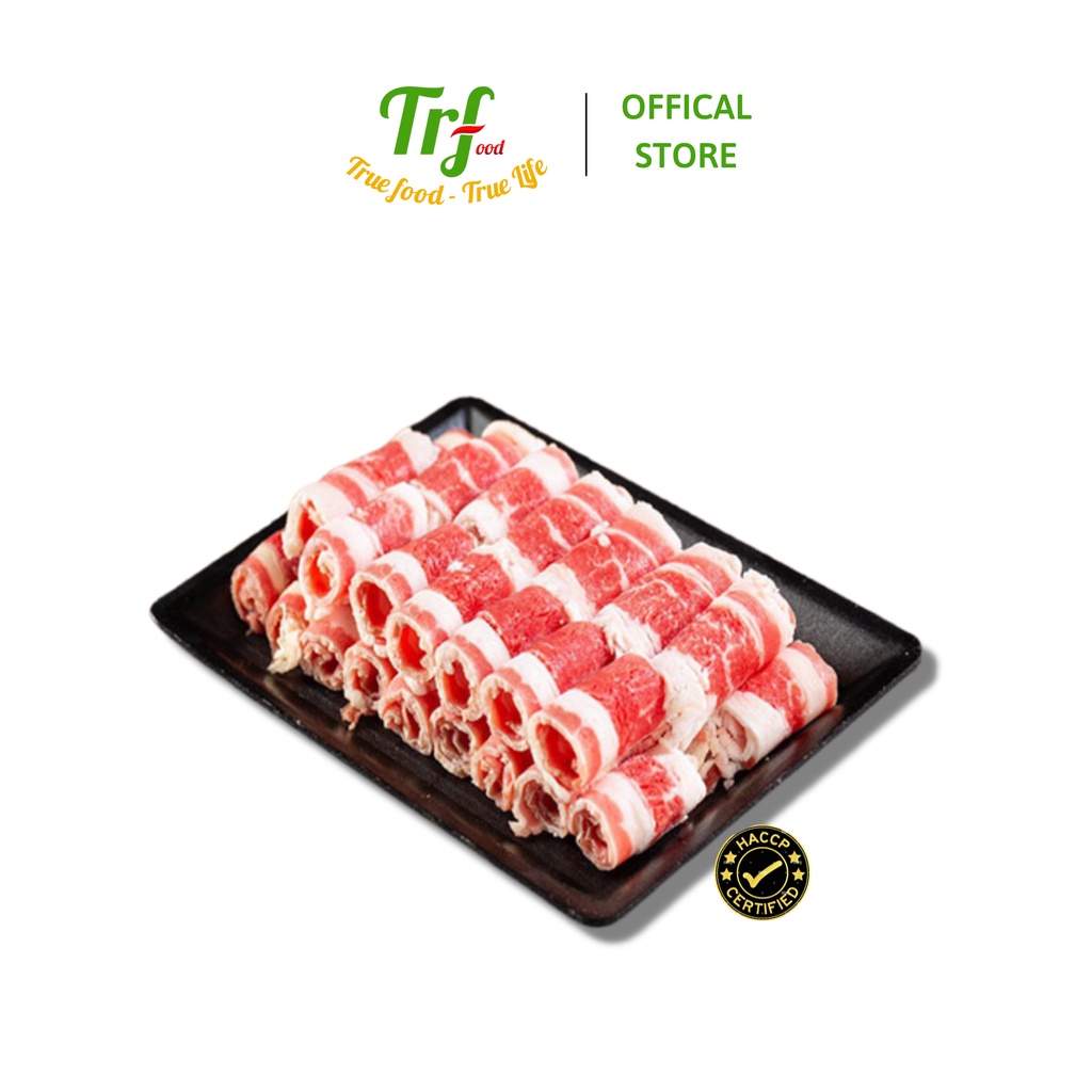 Ba chỉ bò Truefood nhập khẩu thái cuộn ăn lẩu, nướng tiện dụng 500g [Chỉ giao hỏa tốc HN]
