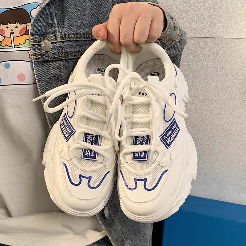 Giày Sneaker Đế Dày Phối Lưới Thoáng Khí Màu Xanh Lá Thời Trang Thu Đông Cho Nữ