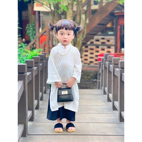 Áo dài gấm mẹ con siêu đẹp 2023🎉🎉🎉