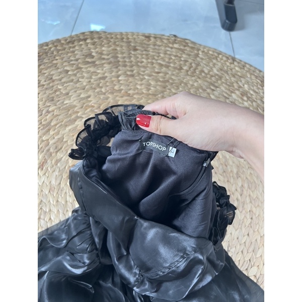 Đầm Đen Cúp Ngực Trễ Vai 2 Tầng Lapi VN, Có Big Size, Chất Tơ Organza Cao Cấp, Kèm Ảnh Thật - Lapi VN