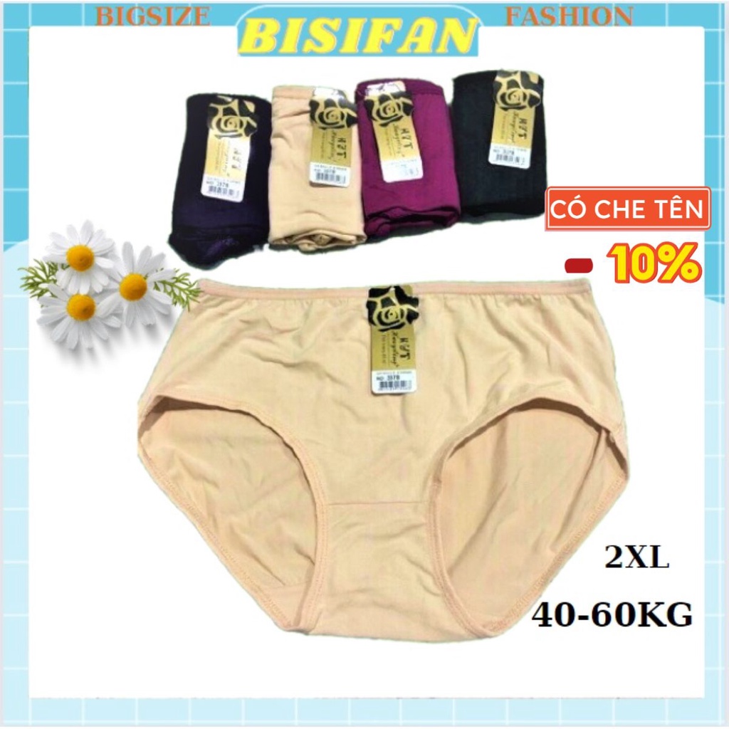 Quần lót nữ Cotton cạp cao Q3378 2XL Cho người 50kg 60kg chất co dãn tốt cho người trung niên