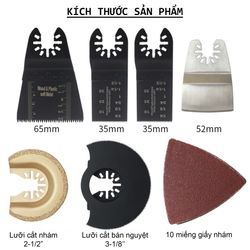 Đầu Cắt Rung, Lưỡi Cắt Rung Đa Năng Gắn Máy Mài - Bộ Chuyển Đổi Máy Mài Đánh Bóng, Cưa Gỗ Cầm Tay