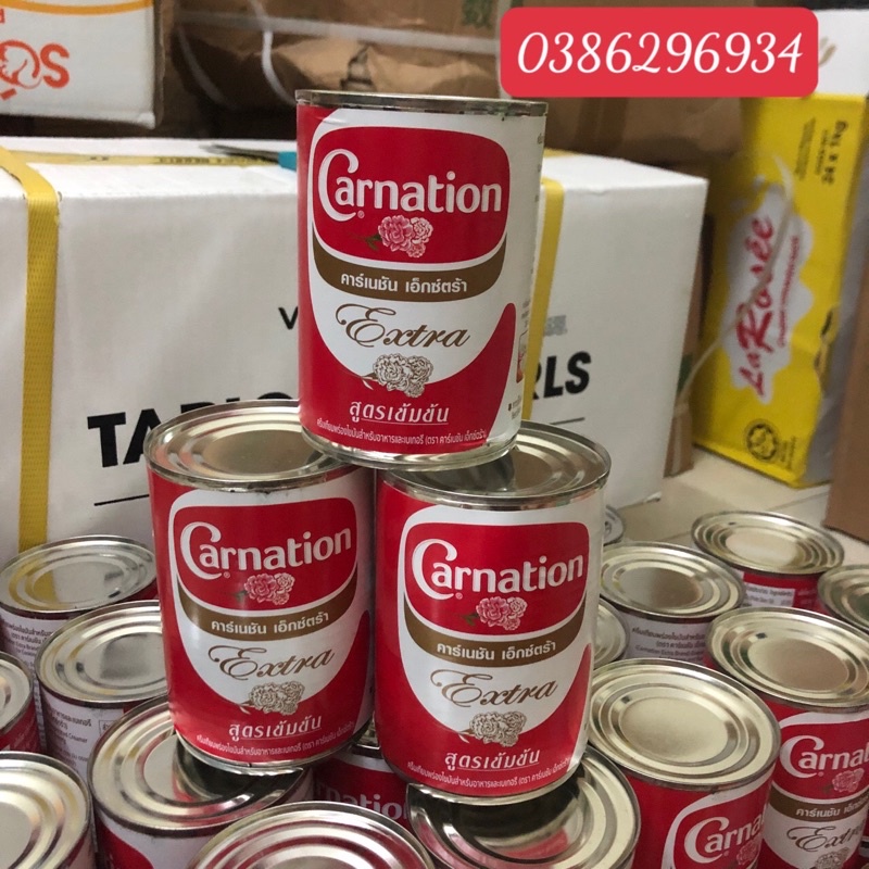 Sữa Tam Hoa Carnation  Thái Lan 385g/ Lon. Tăng Độ Béo Ngậy Cho Trà Sữa
