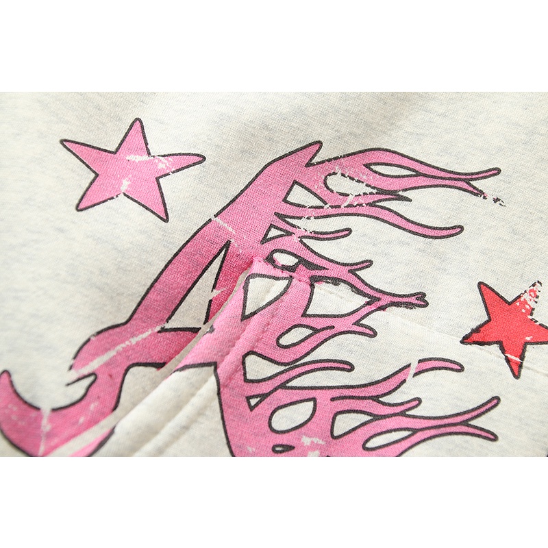 Áo Hoodie Nỉ Chui Đầu Phối Túi Trước In Họa Tiết Graffiti Phong Cách Đường Phố Mùa Thu Cho Nam Và Nữ