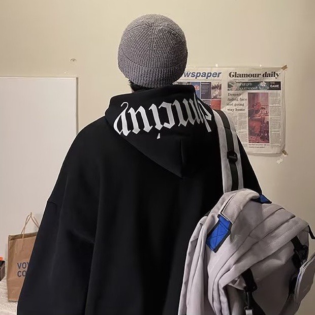 Áo Nỉ Có Mũ Form Rộng, Áo Hoodie Nỉ Bông Họa TIết In Sau Mũ Cực Chất