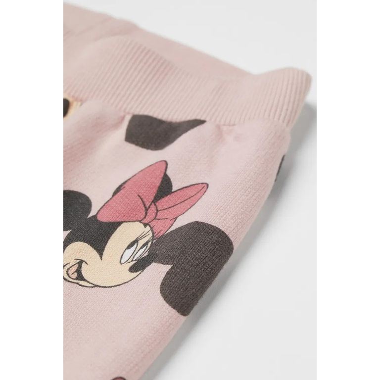 Set quần áo nỉ hồng minnie mickey 0930624006 HM H&M_hàng chính hãng authentic