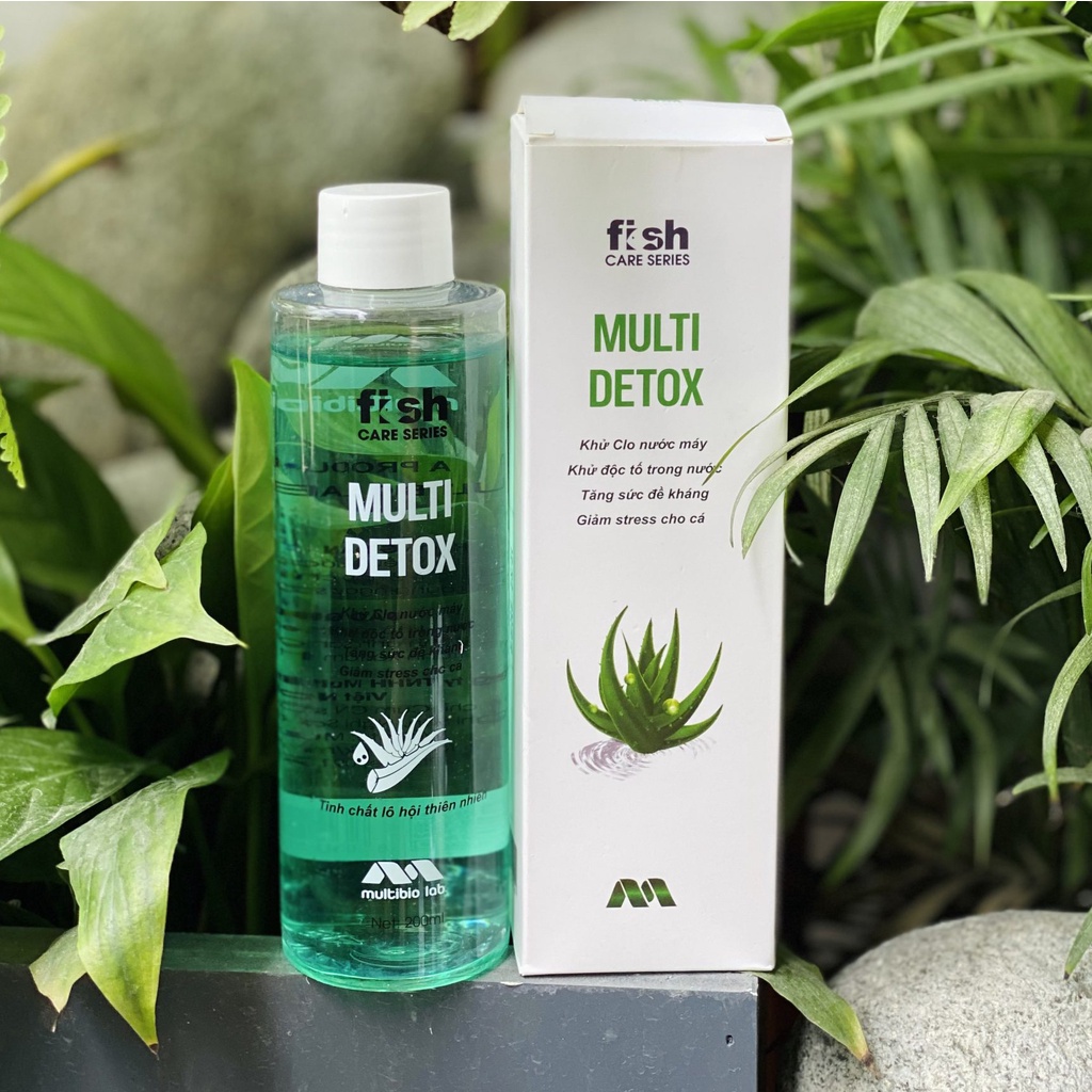 Khử Clo Nước Máy Cho Bể Cá Multi Detox 200ml