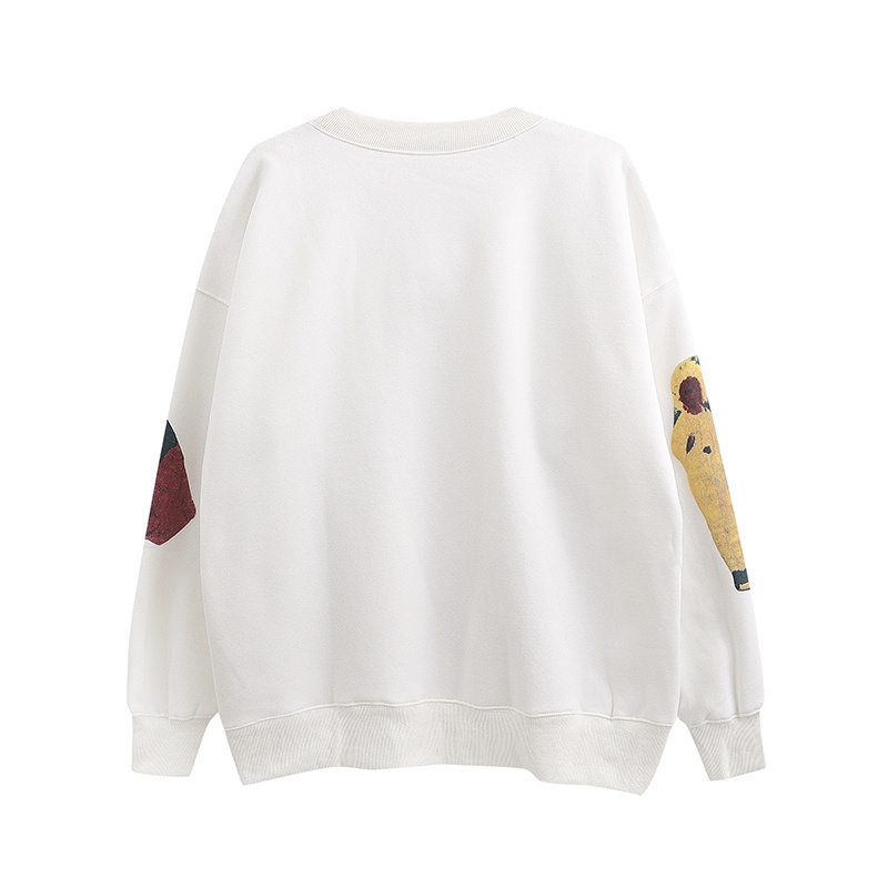 Áo Sweater Kanye High Jesus is king Dáng Rộng Cổ Thuyền In Chữ Thời Trang Đường Phố