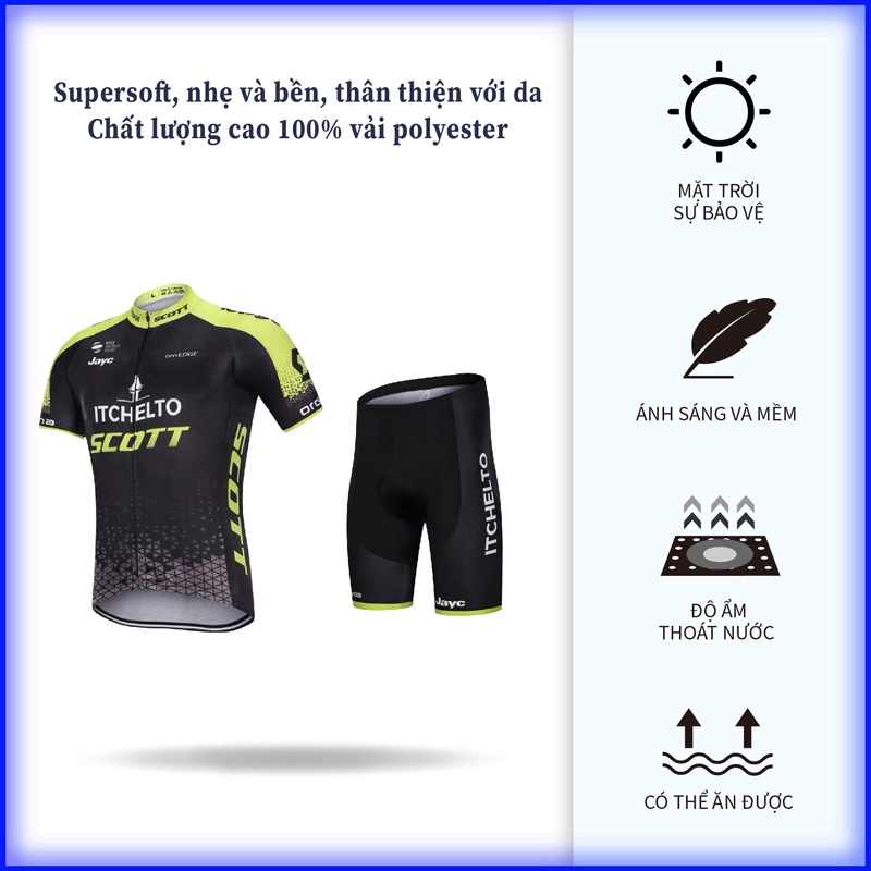 Bộ quần áo thể thao đi xe đạp thoáng khí nhanh khô thời trang