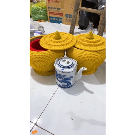 Giỏ ủ ấm tích 1.5 Lít kèm ấm loại đẹp chất lượng