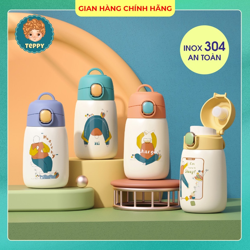 Bình nước giữ nhiệt inox 304 an toàn cho bé