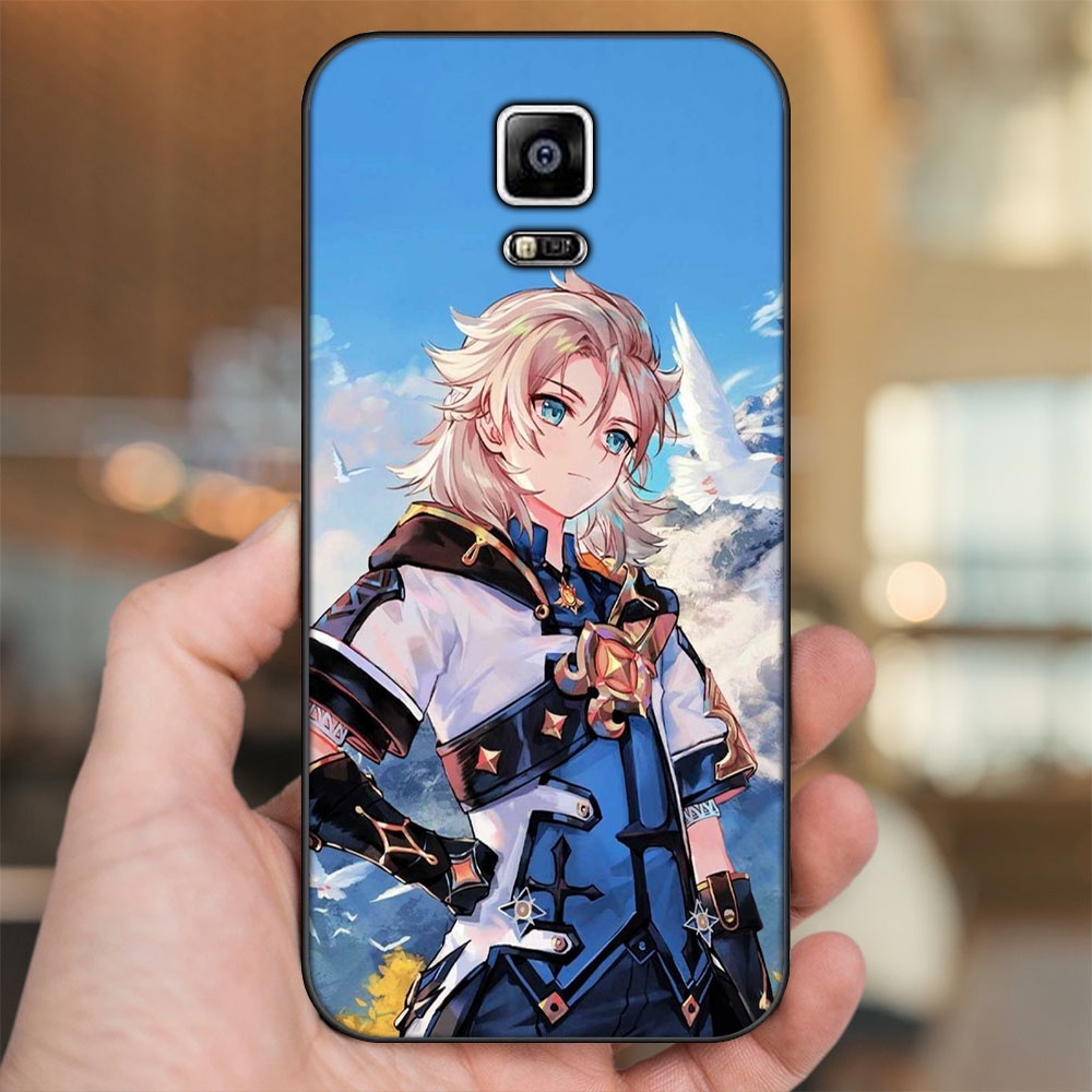 Ốp lưng Samsung Note 4 viền đen in hình Albedo Genshin Impact